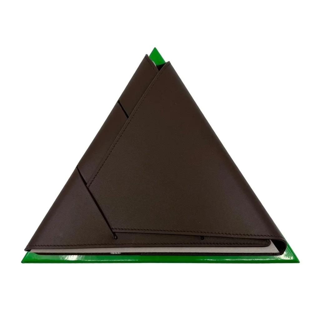 Bottega Veneta Triangle Brown Leather‎ Notebook Cover w/ Notebook BNIB